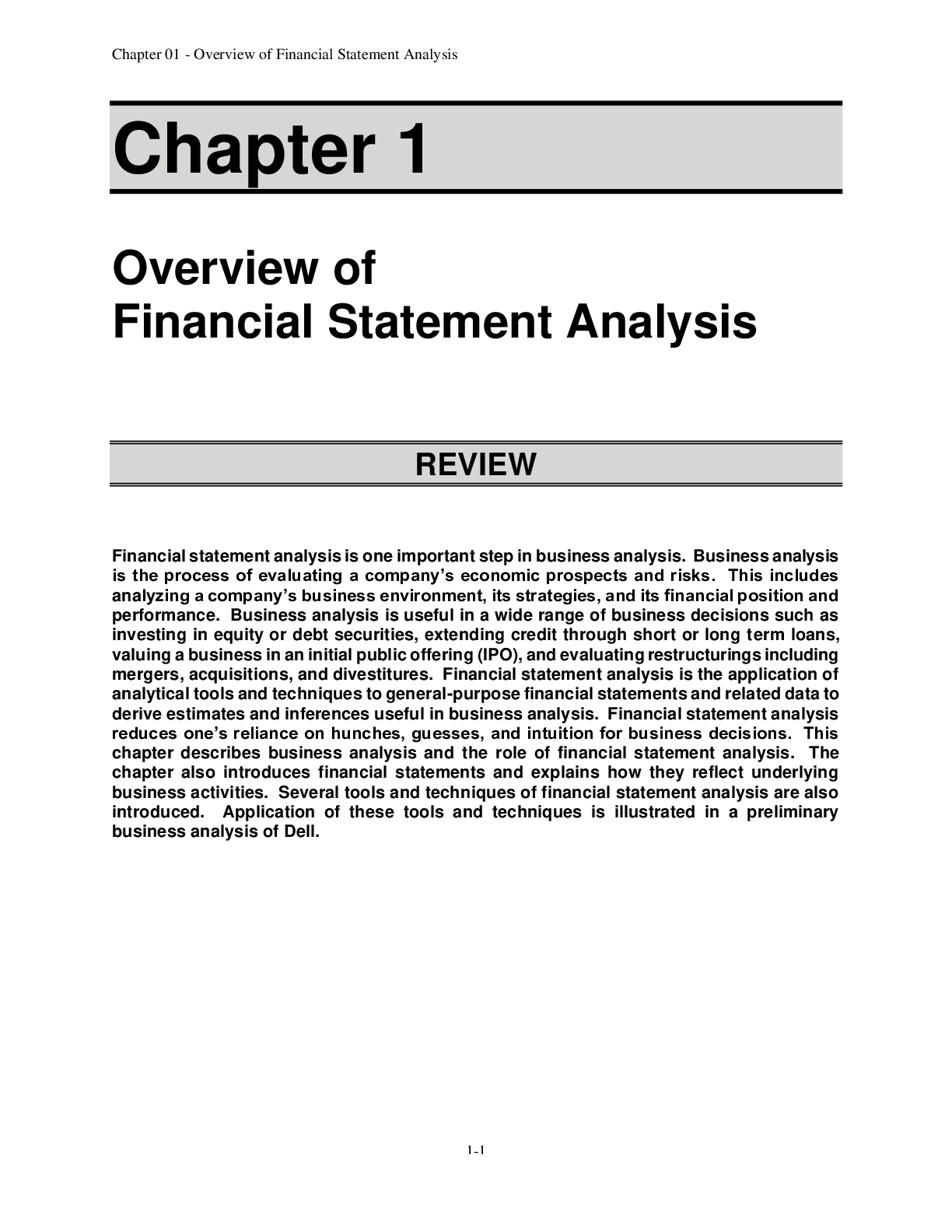 Recommended document preview for Financial Statement Analysis 11e Subramanyam (Solution Manual)